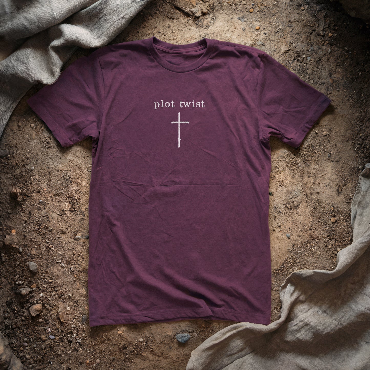 Plot Twist - Christian Easter Unisex Softstyle T-Shirt Crucifixion and Resurrection