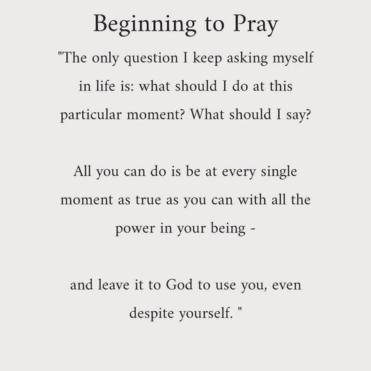 Beginning to Pray by Anthony Bloom